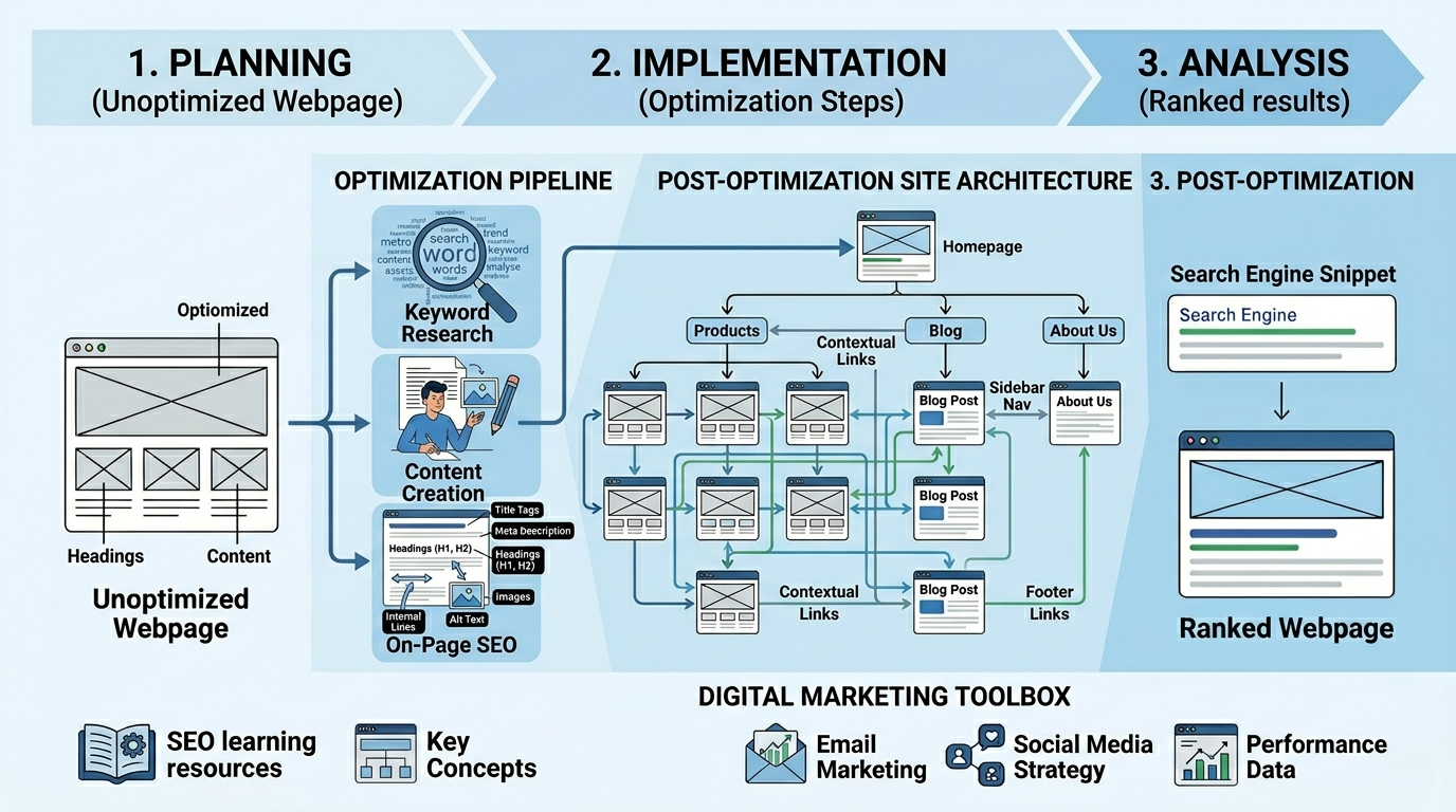 internal linking strategy in on page checklist
