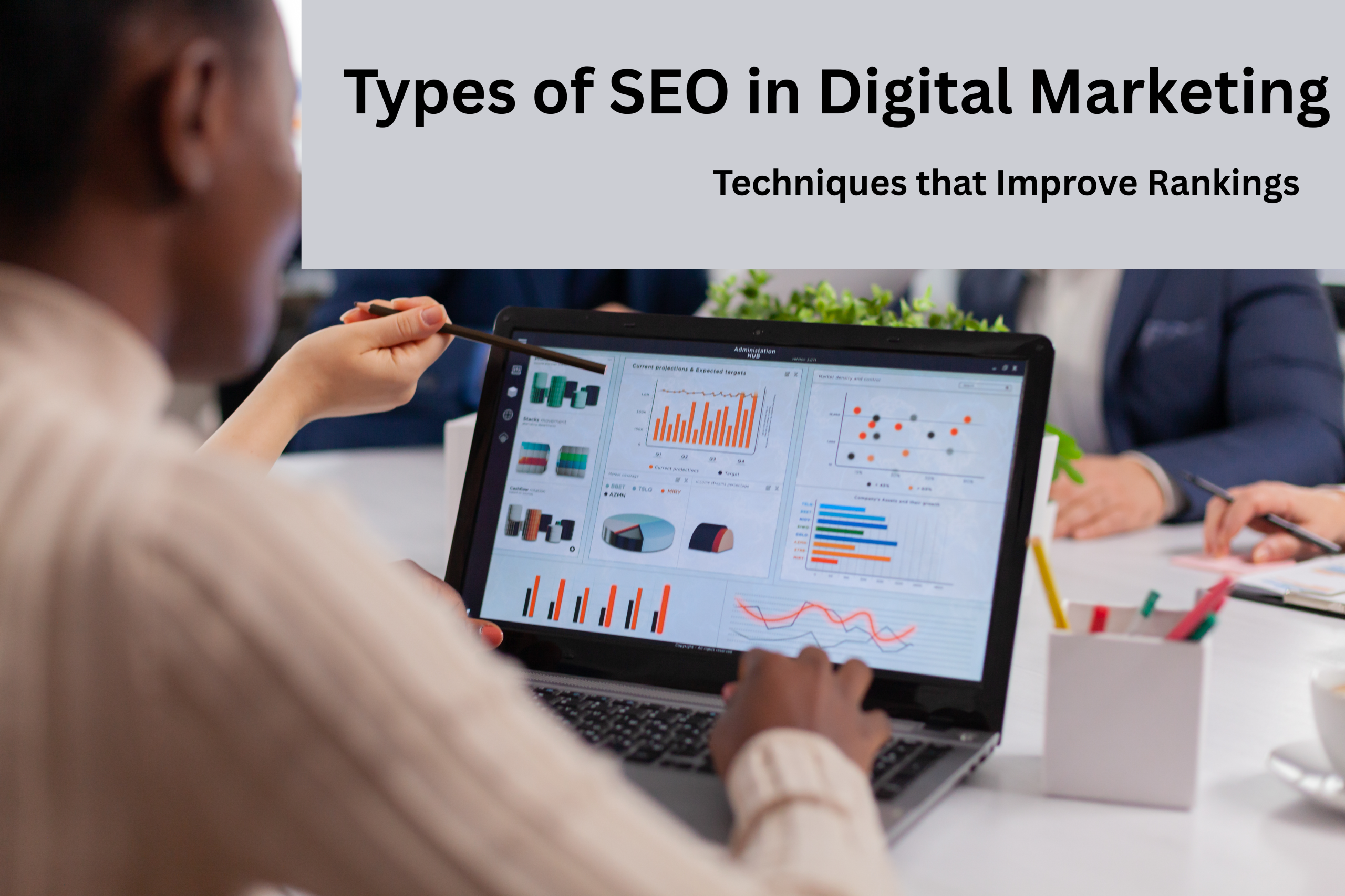 types of seo in digital marketing concept for website ranking